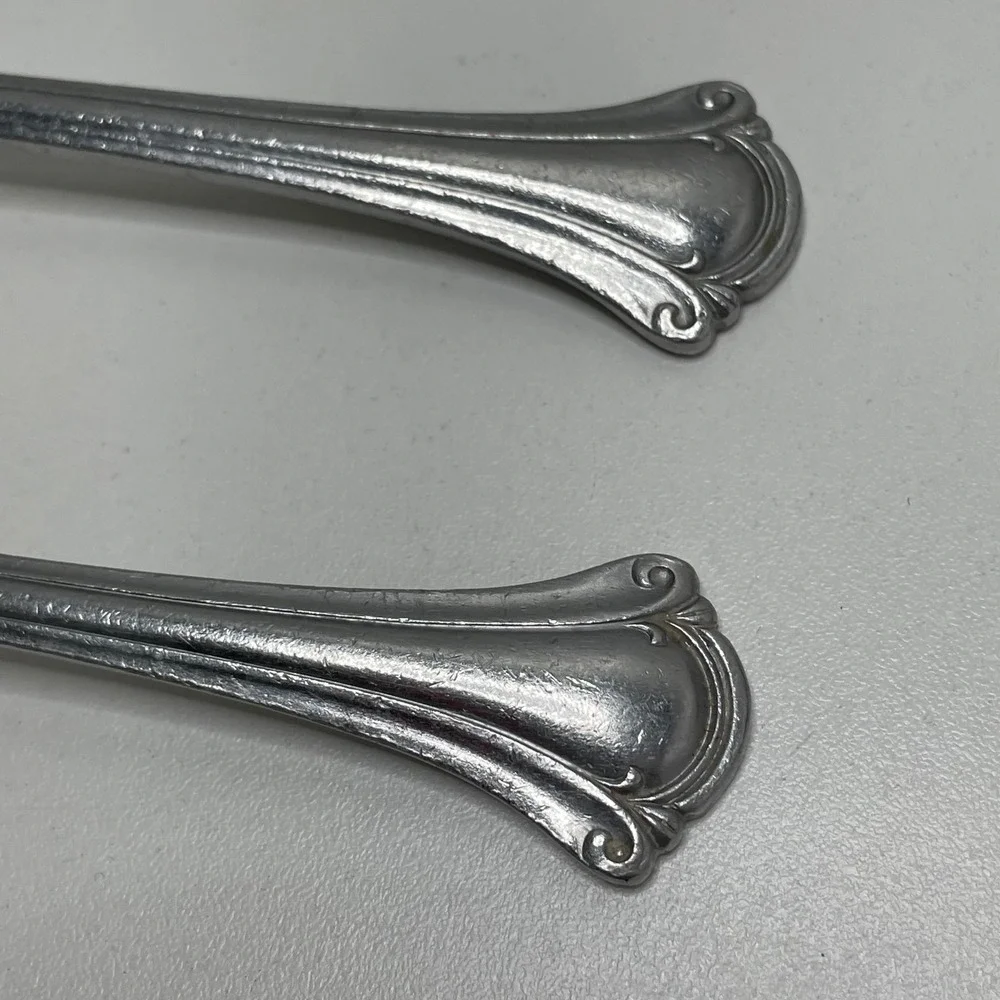 Serco SEO8 Palm Stainless Dinner Fork Scroll Tip Korea Set 2 7.25